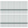 vidaXL Zaunpfosten 44 pcs Gr&uuml;n 100 cm Stahl
