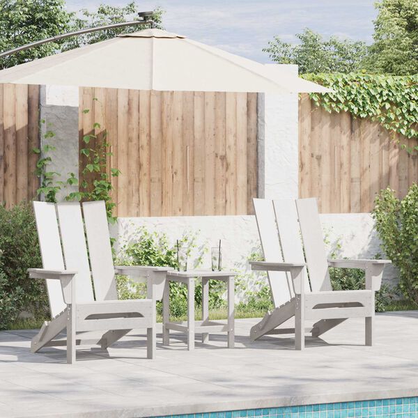 vidaXL Garten Lounge Möbel 2 pcs Weiß 74.5 x 80.5 x 90cm Plastik