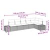 vidaXL Gartensofa-set mit Kissen 6 pcs Braun und Creme Poly-Rattan