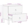 vidaXL Nachttisch 40x33x46 cm Massivholz Mango
