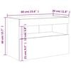 vidaXL TV-Wandschrank mit LED-Leuchten Wei&szlig; 60x30x40 cm