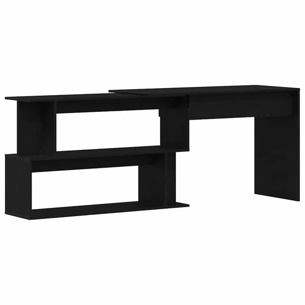 vidaXL Schreibtisch Schwarz Eichen-Optik 200 x 50 x 76 cm