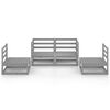 vidaXL 4-tlg. Garten-Lounge-Set Grau Massivholz Kiefer