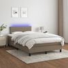 vidaXL Boxspringbett mit Matratze & LED Taupe 120x190 cm Stoff