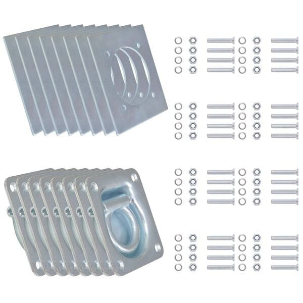 vidaXL Zurr&ouml;sen f&uuml;r Anh&auml;nger 8 Stk. Verzinkter Stahl 2000 kg