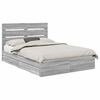 vidaXL Aufbewahrungsbett Sonoma-Grau 150 x 200 cm Holzwerkstoff