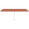 vidaXL Standmarkise Automatisch 600x300 cm Orange/Braun