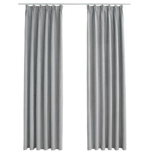 vidaXL Verdunkelungsvorh&auml;nge mit Haken 2 Stk. Grau 140x245 cm