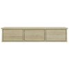 vidaXL Wand-Schubladenregal Sonoma-Eiche 88x26x18,5 cm Holzwerkstoff