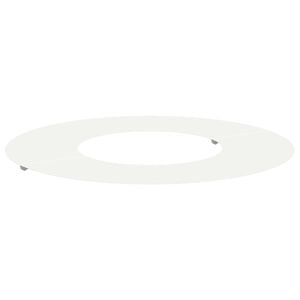 vidaXL geeignet f&uuml;r flachen Baumring Wei&szlig; &Oslash;30/60 cm Stahl
