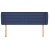 vidaXL Kopfteil mit Ohren Blau 147x23x78/88 cm Stoff
