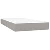 vidaXL Boxspringbett mit Matratze Hellgrau 120x190 cm Stoff