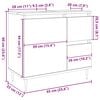 vidaXL Badschrank Altholz-Optik 65x33x60 cm Holzwerkstoff
