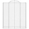 vidaXL Gabionen mit Hochbogen 18Stk. 200x50x220/240cm Verzinktes Eisen