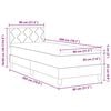 vidaXL Boxspringbett mit Matratze mit Kopfteil Creme 80 x 200 cm Stoff