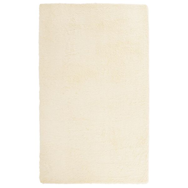 vidaXL Teppich Shaggy Hochflor NAVARRA Creme 80x150 cm Polyester