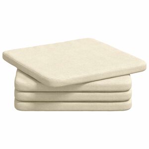 vidaXL Sitzkissen 4 pcs Creme 40 x 40 x 3 cm Cordstoff