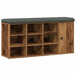 vidaXL Schuhbank Altholz-Optik 102x32x50 cm Holzwerkstoff