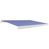 vidaXL Motorisierte Kassetten-Markise 350x250 cm Blau und Wei&szlig;