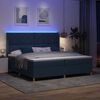 vidaXL Boxspringbett mit Matratze mit Kopfteil Blau 200 x 200 cm Stoff
