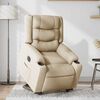 vidaXL Relaxsessel mit Aufstehhilfe Elektrisch Creme Stoff