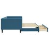 vidaXL Tagesbett Ausziehbar mit Schubladen Blau 90x200 cm Samt