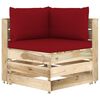 vidaXL 7-tlg. Garten-Lounge-Set mit Kissen Gr&uuml;n Impr&auml;gniertes Holz