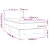 vidaXL Boxspringbett mit Matratze Dunkelgrau 80x200 cm Samt