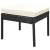 vidaXL 6-tlg. Garten-Lounge-Set mit Auflagen Poly Rattan Schwarz