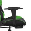 vidaXL Gaming-Stuhl mit Massage & Fu&szlig;st&uuml;tze Schwarz & Gr&uuml;n Kunstleder