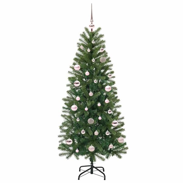 vidaXL K&uuml;nstlicher Weihnachtsbaum mit 150 LEDs Gr&uuml;n 150 cm PE und PVC