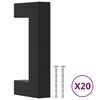 vidaXL M&ouml;belgriffe 20 Stk. Schwarz 64 mm Edelstahl