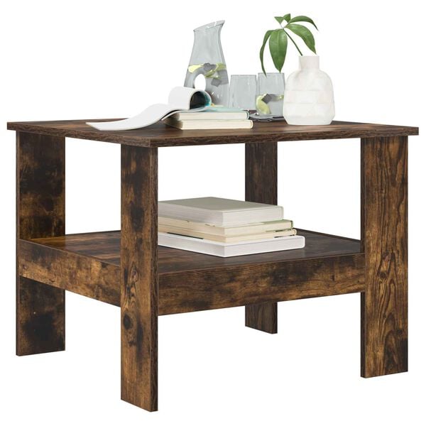 vidaXL Couchtisch Ger&auml;ucherte Eiche 57 x 55 x 45 cm Holzwerkstoff
