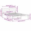 vidaXL Bettgestell Braun und hellgrau 140 x 200 cm Massivholz Kiefer