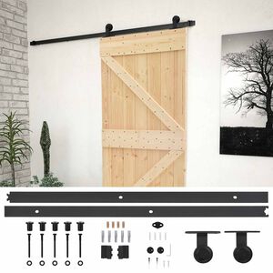 vidaXL Schiebet&uuml;r 80 x 210 cm Massives Kiefernholz