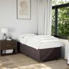 vidaXL Boxspringbett mit Matratze Dunkelbraun 90x200 cm Stoff