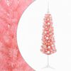 vidaXL K&uuml;nstlicher schmaler Weihnachtsbaum mit Kugel 120 cm 150 LEDs