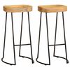 vidaXL Barhocker 2 Stk. Mango Massivholz