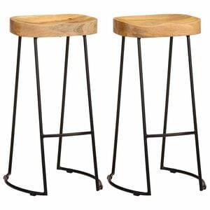 vidaXL Barhocker 2 Stk. Mango Massivholz