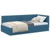 vidaXL Eckbettgestell Blau 100 x 200 cm Samt