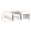 vidaXL 4-tlg. Gartenbox-Set Wei&szlig; Massivholz Kiefer