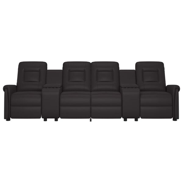 vidaXL 4-Sitzer Massagesessel mit Getränkehalter Schwarz