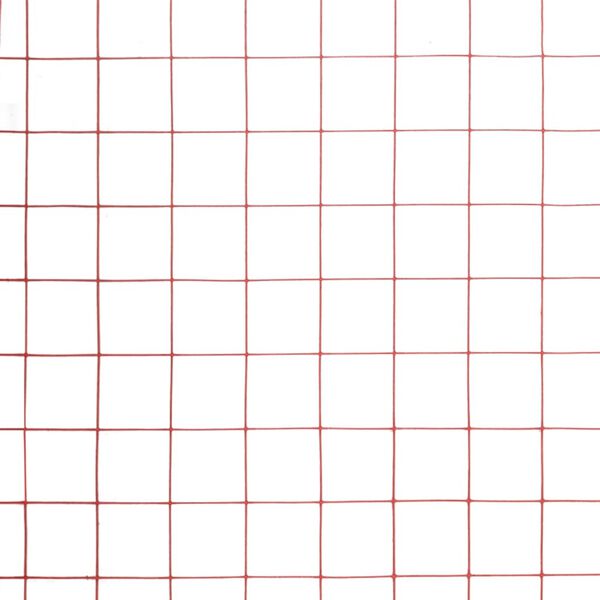 vidaXL Drahtzaun Stahl mit PVC-Beschichtung 25x1,5 m Rot