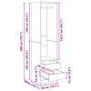vidaXL Kleiderschrank mit Schubladen Sonoma-Eiche 50x50x200 cm