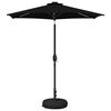 vidaXL Gartenparasol mit LED-Lichtern und Sockel 2,3 x 2,3 m Polyester