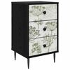 vidaXL Nachttisch GOTHA Schwarz Eichen-Optik 36 x 33 x 61 cm
