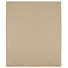 vidaXL Spannbettlaken Jersey Taupe 90x200 cm Baumwolle