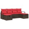 vidaXL Sofa Set 5 stk. Poly-Rattan