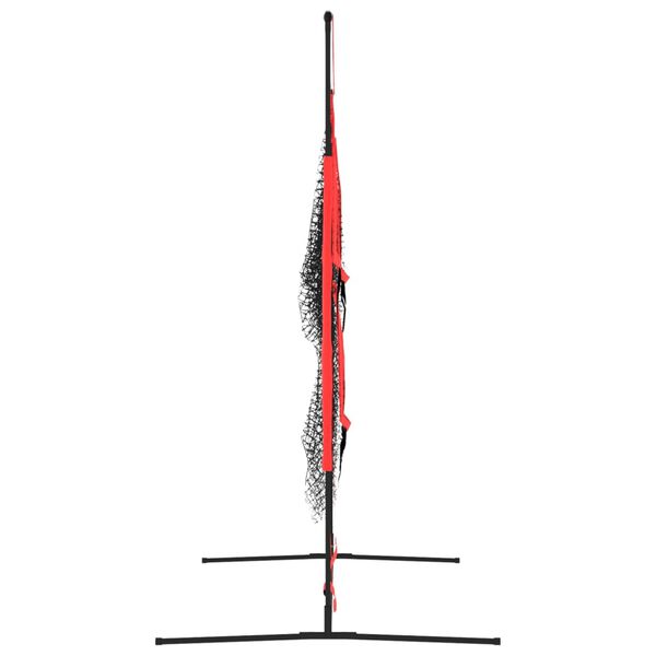 vidaXL Baseball-Netz Tragbar Schwarz und Rot 183x105x183 cm Polyester