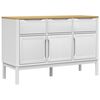 vidaXL Sideboard FLORO Wei&szlig; 114x43x74 cm Massivholz Kiefer